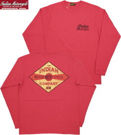 INDIAN MOTORCYCLE/インディアンモーターサイクル L/S T-SHIRT“INDIAN AD” 長袖バックプリントTシャツ RED(レッド)/IM68453