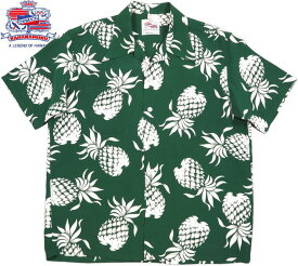 DUKE KAHANAMOKU SPECIAL EDITION/デューク・カハナモク スペシャルエディション S/S RAYON HAWAIIAN SHIRT“DUKE'S PINEAPPLE” (SHORT SLEEVE) デュークス・パイナップル アロハシャツ/半袖レーヨンハワイアンシャツ 146)GREEN(グリーン)/Lot No. DK36201