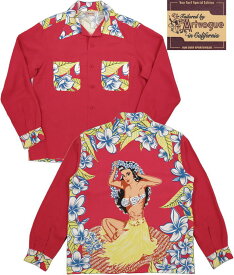 SUN SURF Special Edition Long Sleeve/サンサーフ・スペシャルエディション“HULA GIRL”ARTVOGUE「フラガール」アートヴォ−グ165)RED(レッド)/SS28422