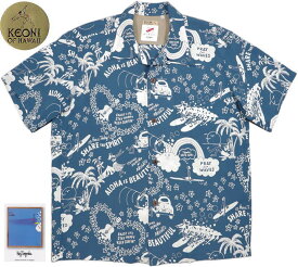 KEONI OF HAWAII/ケオニオブハワイ“POPS” by KOJI TOYODA 128)NAVY(ネイビー)/SS38467