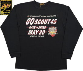 INDIAN MOTORCYCLE/インディアンモーターサイクル L/S T-SHIRT “GO SCOUT 45” 長袖プリントTシャツ BLACK(ブラック)/IM68867