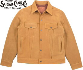 SUGAR CANE/シュガーケーン COW SPLIT LEATHER BLOUSE THINSULATE FILLED カウ スプリットレザージャケット/レザージャケット CAMEL(キャメル)/Lot No. SC80602