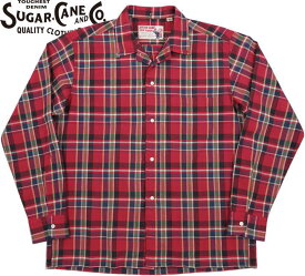 SUGAR CANE/シュガーケーン INDIA MADRAS CHECK BUTTON DOWN SHIRT インドマドラスチェック長袖ボタンダウン シャツ/マドラスチェックシャツ RED(レッド)/Lot No. SC28845