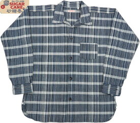 SUGAR CANE/シュガーケーン 砂糖黍製 5oz. INDIGO CHECK WORK SHIRT 砂糖黍製インディゴチェックワークシャツ NAVY(ネイビー)/SC28723