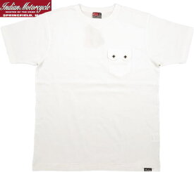 INDIAN MOTORCYCLE/インディアンモーターサイクル S/S POCKET T-SHIRT ポケット付き半袖Tシャツ/カットソー OFF WHITE(オフホワイト)/IM78720