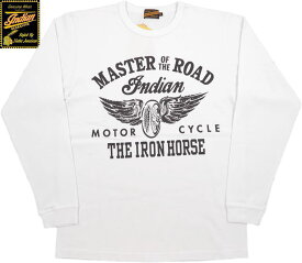 INDIAN MOTORCYCLE/インディアンモーターサイクル L/S T-SHIRT “FLYING WHEEL” 長袖プリントTシャツ/カットソー WHITE(ホワイト)/Lot No. IM69052