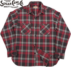 SUGAR CANE/シュガーケーン TWILL CHECK L/S WORK SHIRT ツイルチェック ワークシャツ/チェックシャツ/綿ネルシャツ 119)BLACK(ブラック)/Lot No. SC28960