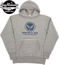 BUZZ RICKSON'S/バズリクソンズ SWEAT PARKA “HAMILTON A.F. BASE” プリント パーカー/フーディ－/スウェットパーカ H.GRAY(ヘザーグレー)/Lot No. BR69068