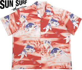 SUN SURF/サンサーフ S/S RAYON HAWAIIAN SHIRT “GOLDFISH” 金魚柄、半袖レーヨン・アロハシャツ/和柄ハワイアンシャツ ORANGE(オレンジ)/Lot No. SS38802