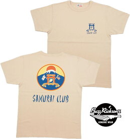 BUZZ RICKSON'S/バズリクソンズ S/S T-SHIRT “CAMP FUJI SAMURAI CLUB” 半袖バックプリントTシャツ/プリントTEE BEIGE(ベージュ)/Lot No. BR78992