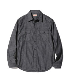 SUGAR CANE/シュガーケーン BLACK CHAMBRAY WORK SHIRT ブラックシャンブレー長袖ワークシャツ/シャンブレーシャツ 411A) ONE WASH(ワンウォッシュ)/Lot No. SC29159