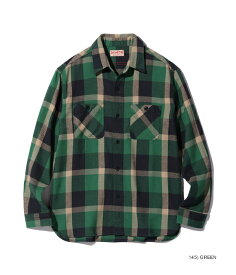 SUGAR CANE/シュガーケーン TWILL CHECK L/S WORK SHIRT ツイルチェック ワークシャツ/チェックシャツ/綿ネルシャツ 145) GREEN(グリーン)/Lot No. SC29156