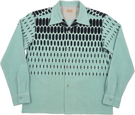 STYLE EYES/スタイルアイズMid 1950s Style Corduroy Sports Shirt “ELVIS DOT”エルビスドット・コーデュロイ、スポーツシャツ/長袖オープンカラーシャツ 141) M.GREEN(ミントグリーン)/Lot No. SE29169