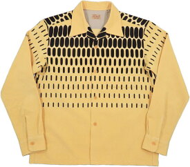 STYLE EYES/スタイルアイズMid 1950s Style Corduroy Sports Shirt “ELVIS DOT”エルビスドット・コーデュロイ、スポーツシャツ/長袖オープンカラーシャツ 155) YELLOW(イエロー)/Lot No. SE29169