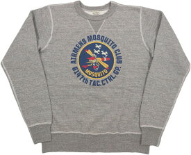 BUZZ RICKSON'S/バズリクソンズ SET-IN CREW NECK SWEAT SHIRT “AIRMENS MOSQUITO CLUB” モスキートクラブ・プリントトレーナー/スウェットシャツ H.GRAY(ヘザーグレー)/Lot No. BR69290