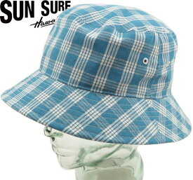 SUN SURF/サンサーフ PALAKA CHECK HAT パラカ チェックハット/ポークパイハット 125) BLUE(ブルー)/Lot No. SS02743
