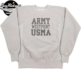 BUZZ RICKSON'S/バズリクソンズ HORIZONTAL KNITTING SWEAT SHIRTS “ARMY WESTPOINT USMA” ホリゾンタル・ニッティング スウェットシャツ/プリント入りリバースウィーブトレーナー 113) H.GRAY(ヘザーグレ－)/Lot No. BR69139