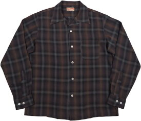 SUGAR CANE/シュガーケーン RAYON OMBRE CHECK OPEN SHIRT レーヨン オンブレーチェック オープンシャツ/レーヨンチェックオープンシャツ BROWN(ブラウン)/Lot No. SC29120