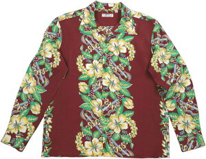 SUN SURF/�T���T�[�t L/S RAYON HAWAIIAN SHIRT �gBLESSING GIFT FROM HAWAII�h CREVELING �������[�����E�A���n�V���c/�����n���C�A���V���c�u�u���V���O �M�t�g �t���� �n���C�v 138) BROWN(�u���E��)/Lot No. SS29202