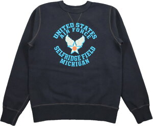 BUZZ RICKSON'S/�o�Y���N�\���Y SET-IN CREW NECK SWEAT SHIRT �gU.S.A.F. SELFRIDGE FIELD�h �v�����g�g���[�i�[/�X�E�F�b�g�V���c 119) BLACK(�u���b�N)/Lot No. BR69630