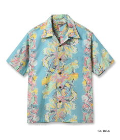 SUN SURF/サンサーフ COTTON LINEN SLUBYARN OPEN SHIRT “COCO PALMS” 「ココパームス」コットンリネンスラブヤーン・アロハシャツ/綿麻混ハワイアンシャツ 125) BLUE(ブルー)/Lot No. SS39503