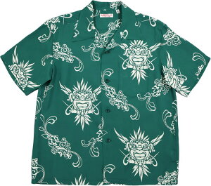 SUN SURF/�T���T�[�t RAYON HAWAIIAN SHIRT �gINCARNATION OF GOD�h ���[�����E�A���n�V���c/�n���C�A���V���c�u�C���J�|�l�C�V���� �I�u �S�b�h�v 145) GREEN(�O���[��)/ Lot No. SS39611