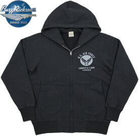 BUZZ RICKSON'S/バズリクソンズ FULL ZIP SWEAT PARKA “U.S. AIR FORCE” エアフォースマーク入り、フルジップパーカ/ジップパーカー BLACK(ブラック)/Lot No. BR65599