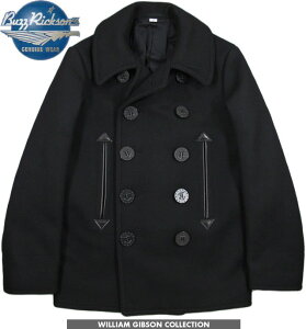 BUZZ RICKSON'S/oYN\Y ENLISTED MAN OVERCOAT Type BLACK PEA COAT 36oz. WOOL MELTON gWilliam Gibson Collectionh EBAEMu\ RNVAubN s[R[g Lot No. BR12394