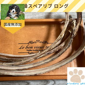 鹿の乾燥スペアリブ ロングタイプ 100g 犬 おやつ 無添加 国産 エゾ鹿 骨 鹿 鹿の骨 鹿骨 鹿肉 あばら ジャーキー オヤツ 硬い 長持ち アバラ 低アレルギー 無添加おやつ シカ肉 犬用おやつ 中型犬 大型犬 あばら骨
