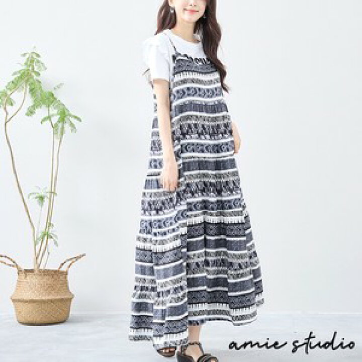 ドッキングワンピース amie studio ワンピース ティアードワンピース フラワー N82-330 フリー amie studio M L 大人可愛い ミセス fmsd キレイメ 普段着 おしゃれ着 デイリーファッション 大人スタイル 婦人服 可愛い服 30代 40代 50代 60代 洋服 レディース