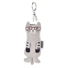 【即日発送】 kusuguru　パフモチ　マスコットキーホルダー　ネコザワさん　猫　ねこグッズ 24-7110-01　くすぐるほっぺ　ネコ　ぬいぐるみ　母の日　クリスマスプレゼント