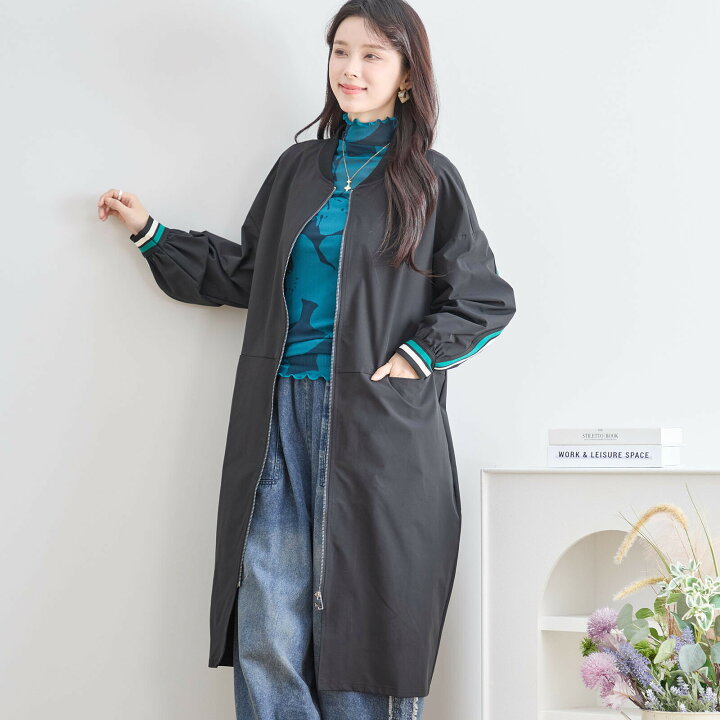 楽天市場】秋物入荷 TRUBE【M〜L】ラインテープ使いジップナイロン混 