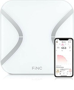 FiNC SmartScale (X}zA ̑gv L^ Bluetooth)y^ \̏dv ̏d/BMI/b/̎b/̔N/b/牺