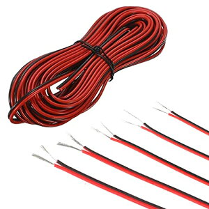 電線 ケーブル 20m 22AWG 2Pin コード 接続ケーブル LEDテープライト LEDストリップライト 電子工作 配線 交換 修理 リード線 延長用