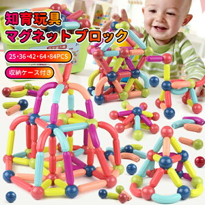 【5種類選べる】知育玩具 マグネットブロック 子供おもちゃ 収納ケース付き マグネットおもちゃ 子供DIY 磁石おもちゃ 磁石ブロック 磁気おもちゃ 立体パズル 組み立て玩具 積み木 立体 マ