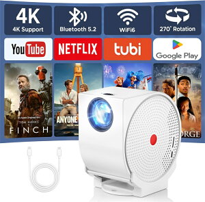 y270°]EUSB-CE`␳z4KΉvWFN^[V䓊e Px400ANSI z[vWFN^[ Android TV 1080PΉ oCvWFN^[ ƒp ^ 5G WIFI6 oBluetooth Y[@