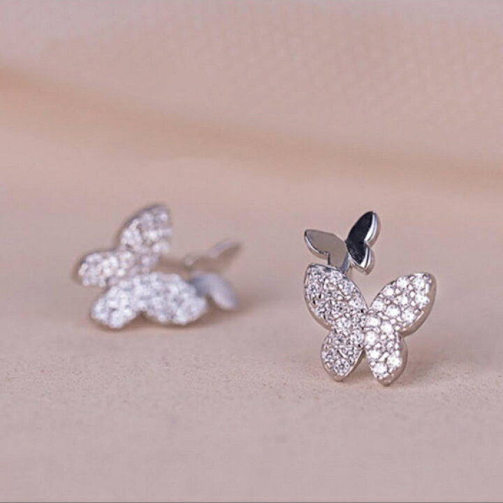 楽天市場】ピアス レディース シルバー シルバーピアス 蝶々 