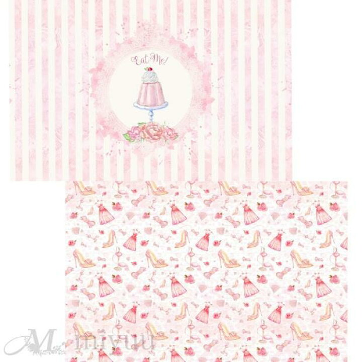 A4 ピンク系 デザインペーパー＆コラージュシートSET♡小花多め 