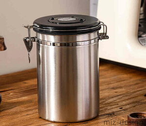 【送料無料】紅茶 珈琲缶 防湿保存缶 1800ML 1500ML 1200ML 円筒型 収納 ステンレス製 容器 キャニスター コーヒー豆 コーヒーキャニスター