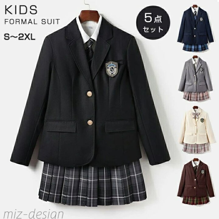 楽天市場】【送料無料】スーツ 女の子 5点セット 入学式 4点セット 