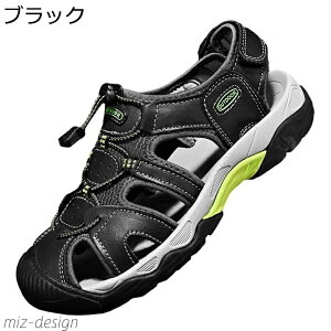 【送料無料】スエード 24-29.0cm サンダル 本革 メンズ スポーツサンダル マジックテープ ドライバーサンダル おしゃれ 水陸両用 サマーシューズ 防滑