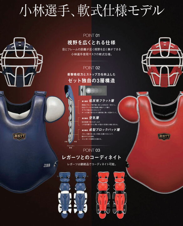 楽天市場】ZETT ゼット プロステイタス キャッチャー防具4点セット 