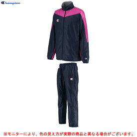 【Lサイズ】Champion（チャンピオン）ウィンドブレーカー ジャケット パンツ 上下セット（C3NSC20/C3NSD20）（スポーツ/トレーニング/ランニング/保温/撥水/長袖/ウェア/男性用/メンズ）