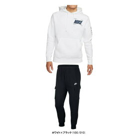 NIKE（ナイキ）NSW SI 3 オープン L/S フーディ カーゴパンツ 上下セット（DX1090/CD3130）（スポーツ/トレーニング/セットアップ/スウェット/パーカー/フード付き/男性用/メンズ）