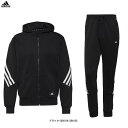 【Lサイズのみ】adidas（アディダス）フューチャー アイコン スリーストライプス パーカー パンツ 上下セット（BO783/BO782）（スウェット上下セット/スポーツ/トレーニング/カジュアル/ウェア/フードあり/セットアップ/男性用/メンズ）