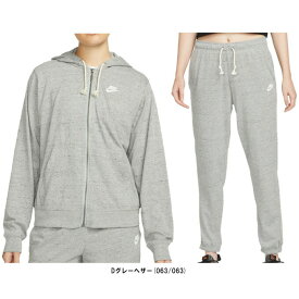 【XLサイズのみ】NIKE（ナイキ）ジム ビンテージ ウィメンズ フルジップ パーカー パンツ 上下セット（DM6387/DM6391）（スポーツ/トレーニング/セットアップ/スウェット/フードあり/ウェア/長袖/女性用/レディース）