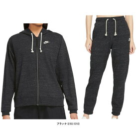 NIKE（ナイキ）ジム ビンテージ ウィメンズ フルジップ パーカー パンツ 上下セット（DM6387/DM6391）（スポーツ/トレーニング/セットアップ/スウェット/フードあり/ウェア/長袖/女性用/レディース）