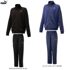 PUMA(プーマ)ニットジャケット パンツ 上下セット(522627/522639)(スポーツ/トレーニング/フィットネス/ランニング/セットアップ/長袖/ウェア/女性用/レディース)
