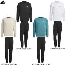 adidas（アディダス）ワーディング ルーズフィット フリース スウェットシャツ パンツ 上下セット（IJM05/IEI01）（スポーツ/カジュアル/トレーニング/フィットネス/裏起毛/セットアップ/ウェア/男女兼用/ユニセックス）