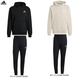 adidas（アディダス）M ESS FC 裏起毛 スウェットパーカー パンツ 上下セット（IZA15/O7865）（スポーツ/トレーニング/ランニング/フィットネス/セットアップ/ウェア/長袖/フードあり/男性用/メンズ）